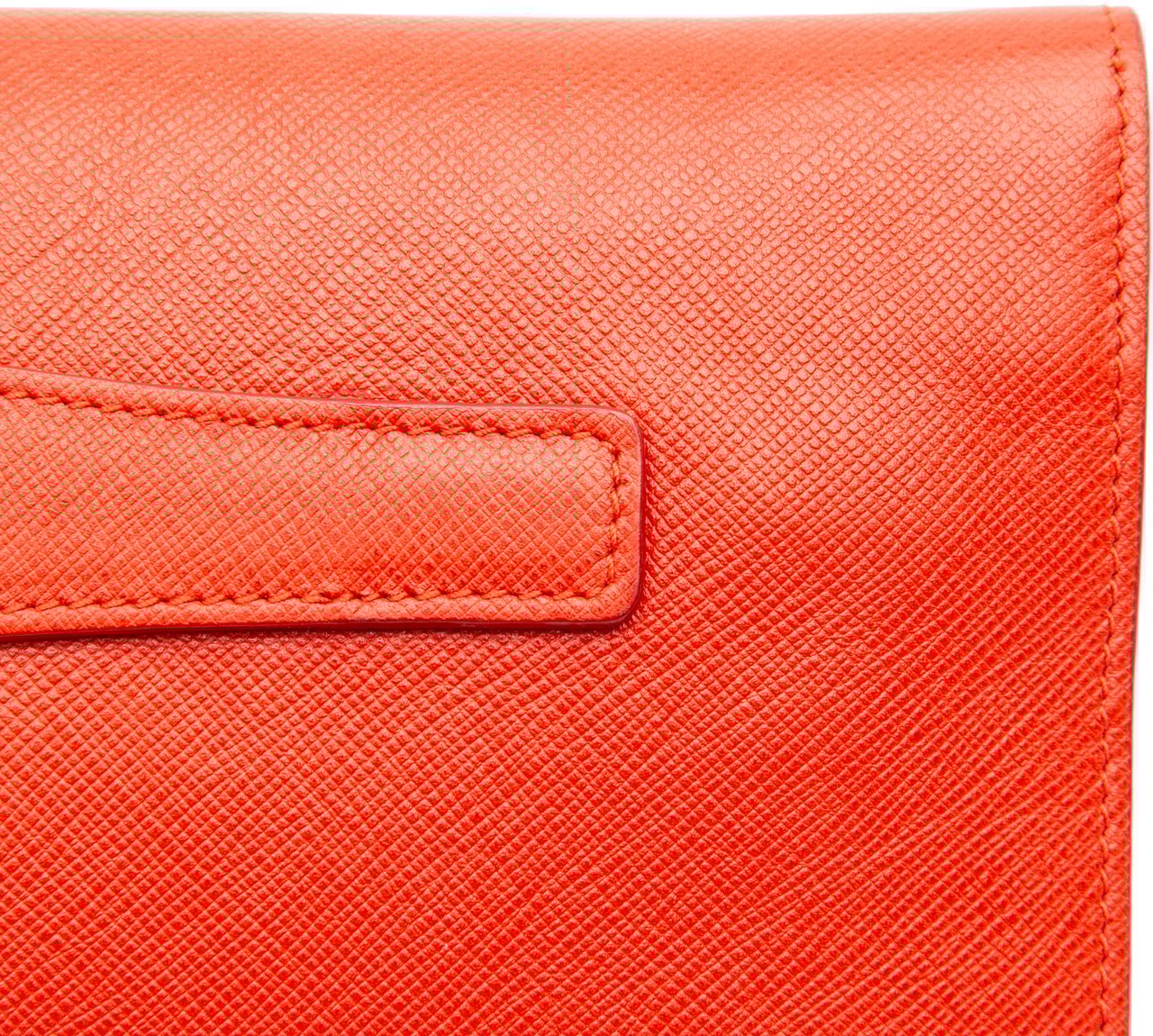 Prada Saffiano Flap Clutch Rood