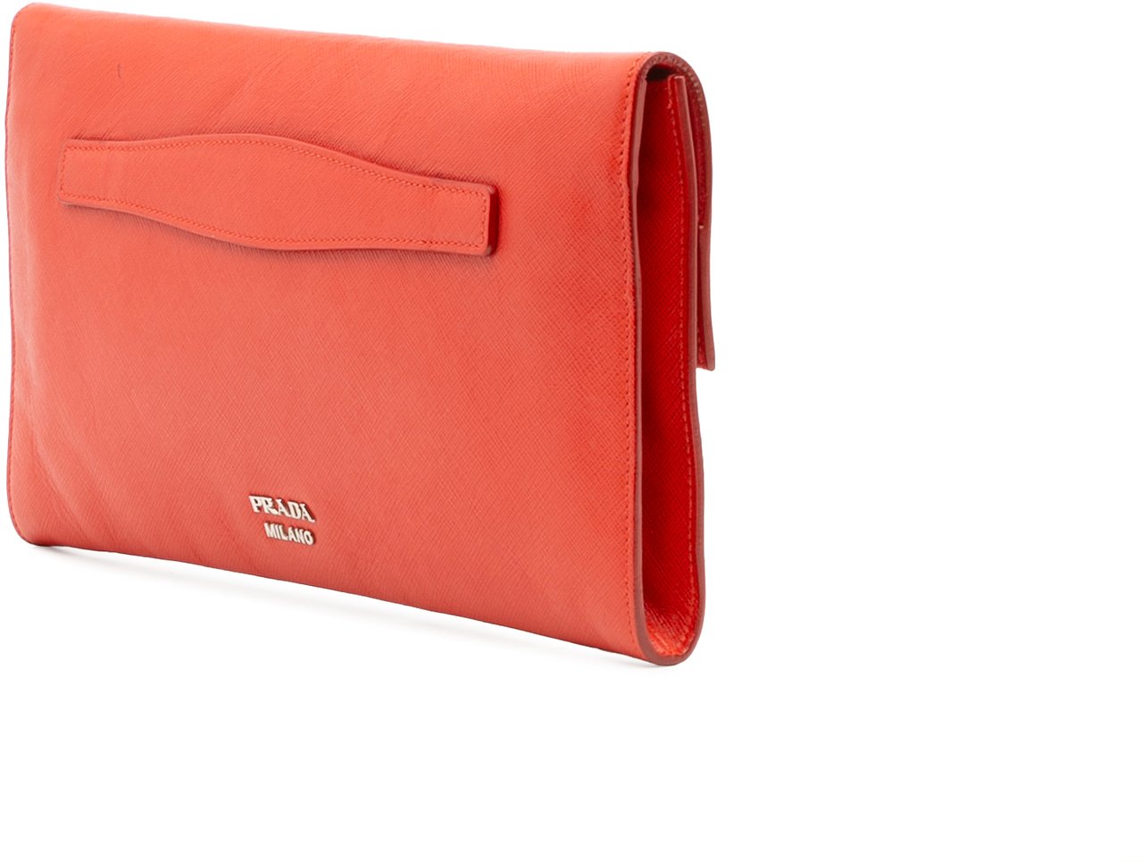 Prada Saffiano Flap Clutch Rood