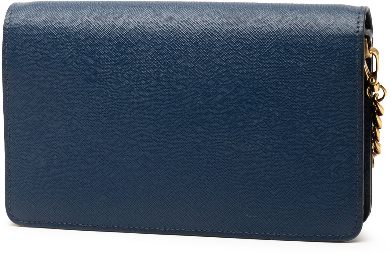 Prada Saffiano Crossbdoy Blauw