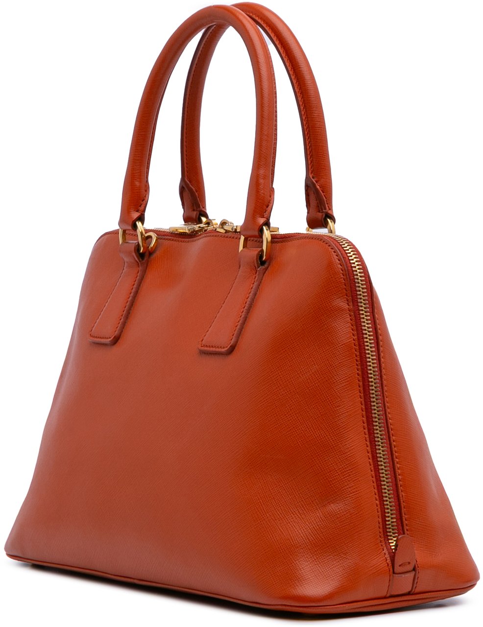 Prada Medium Saffiano Lux Promenade Satchel Oranje