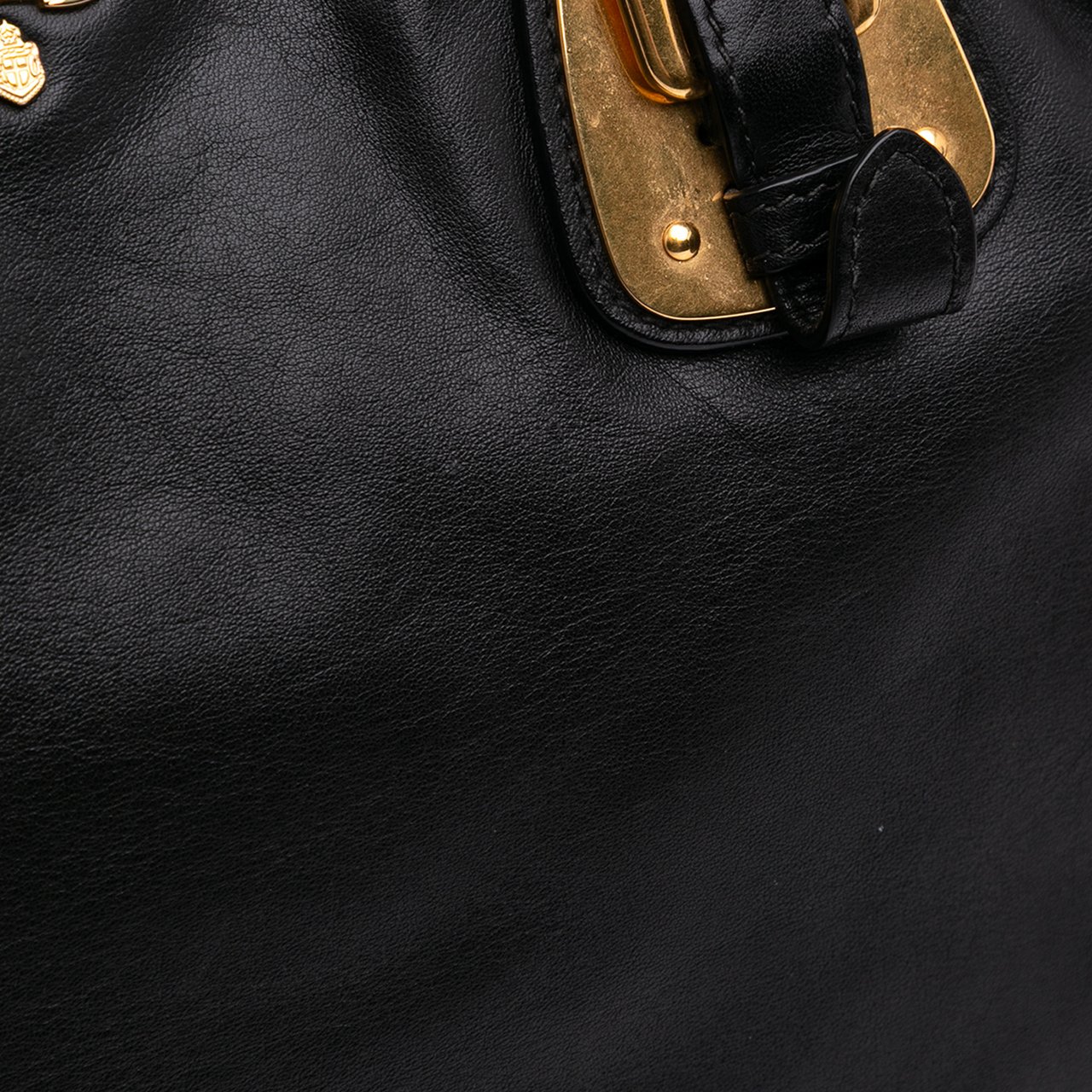 Prada Soft Calf Open Convertible Shopping Tote Zwart
