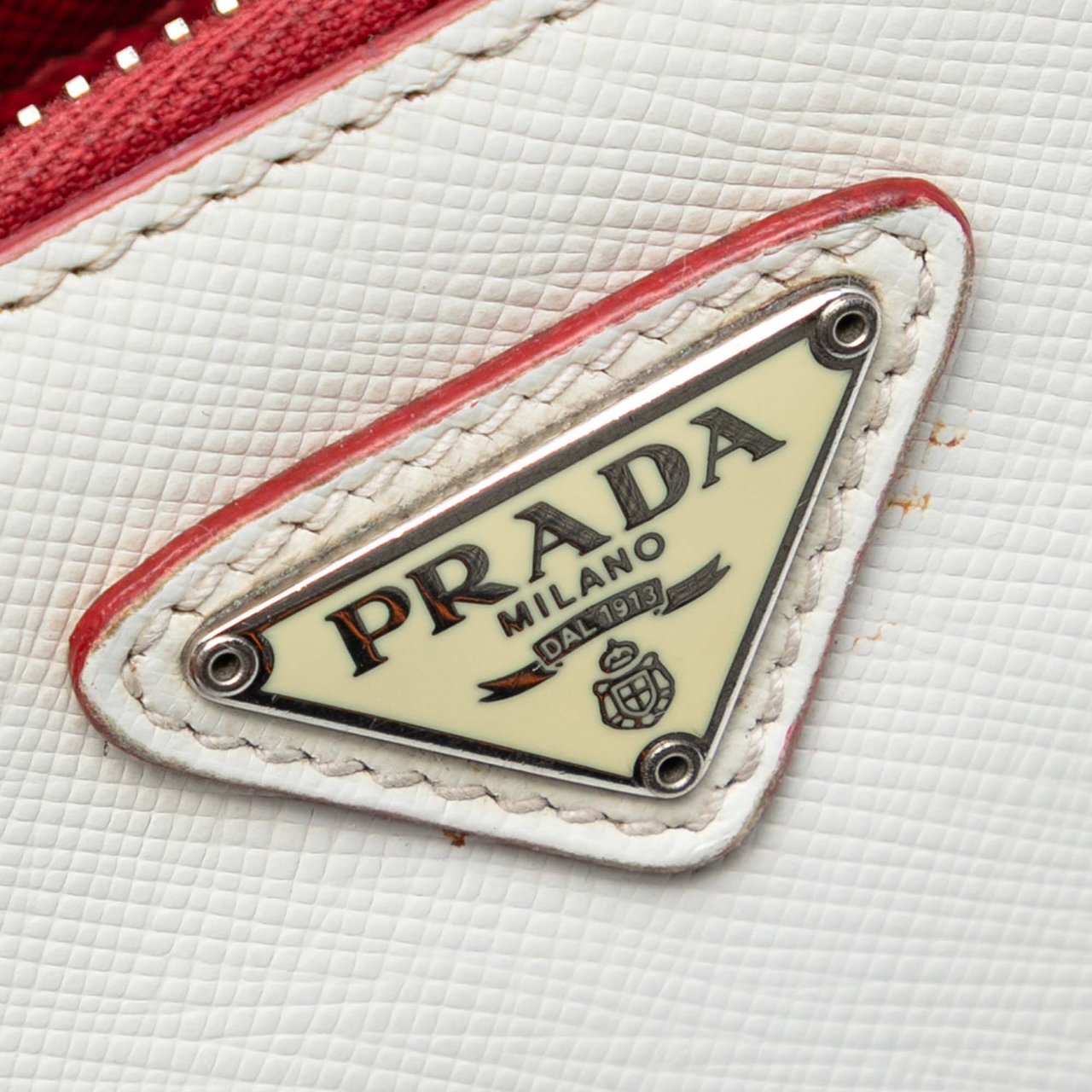 Prada Bicolor Saffiano Lux Crossbody Rood