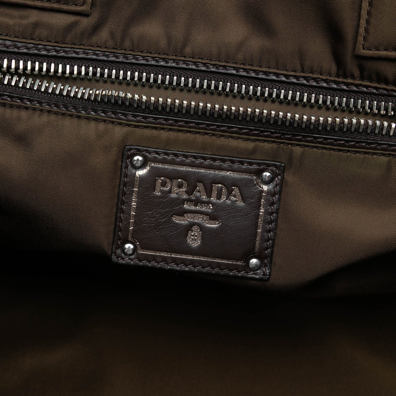 Prada Tessuto Reversible Tote Bruin