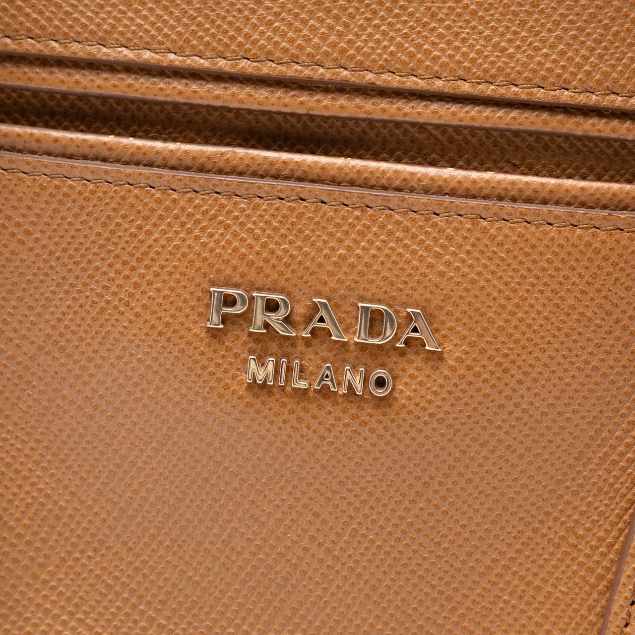 Prada Saffiano Cuir Satchel Bruin
