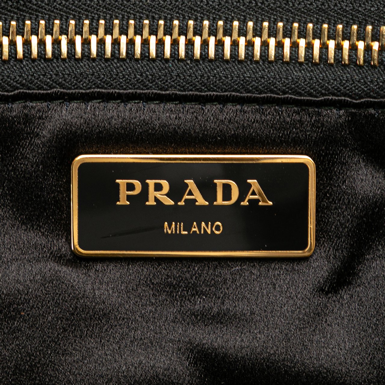 Prada Sequined Satin Stripes Tote Blauw