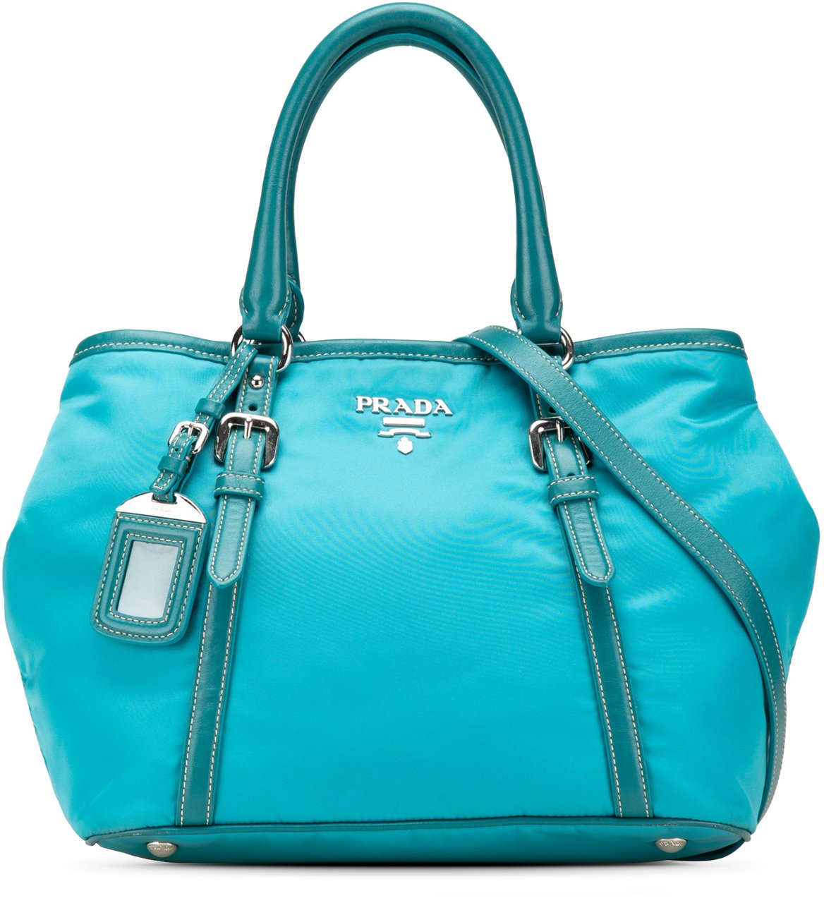 Prada Tessuto Satchel Blauw