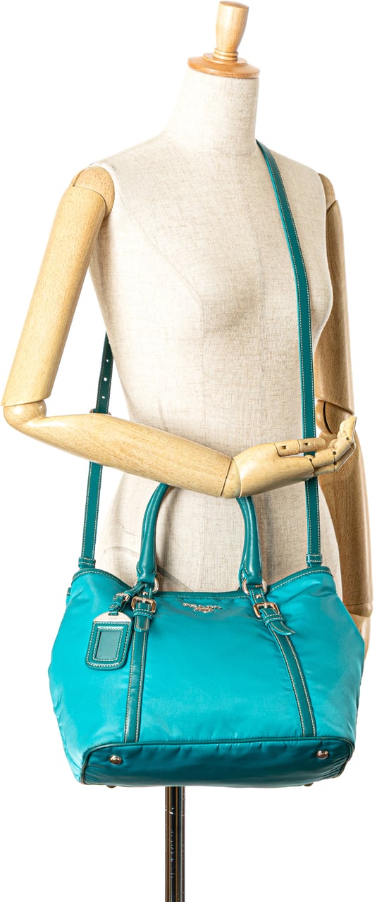 Prada Tessuto Satchel Blauw