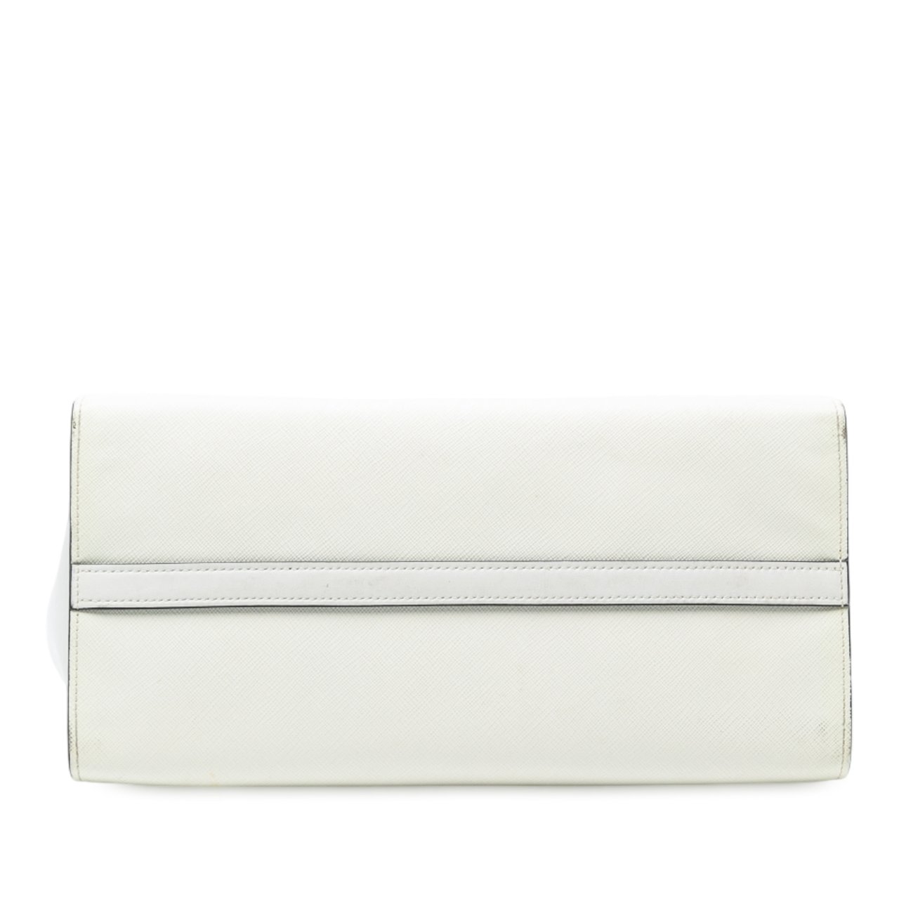 Prada City Calf Trimmed Saffiano Greche Paradigme Bag Wit