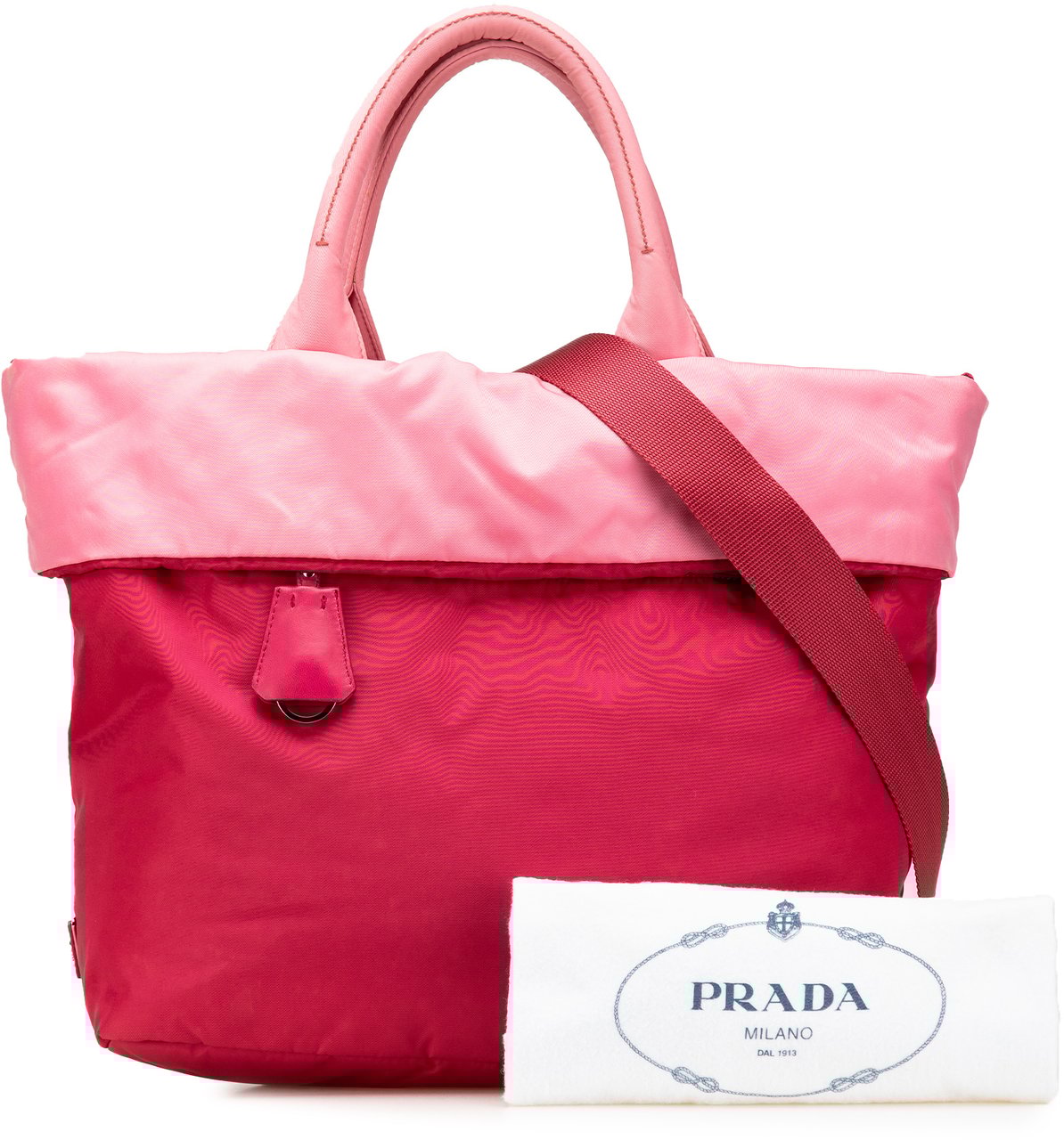 Prada Tessuto Reversible Satchel Roze