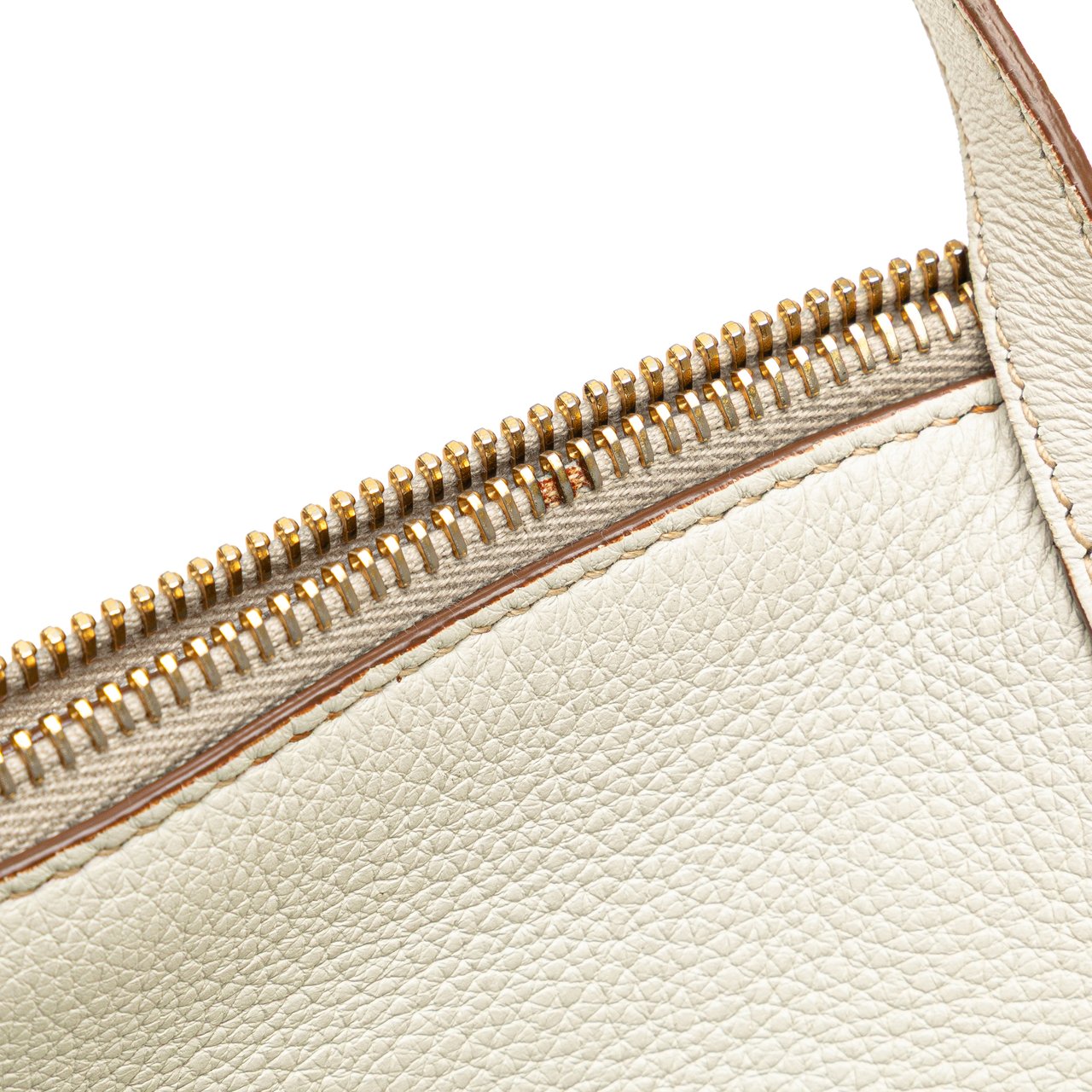 Prada Vitello Daino Front Pocket Tote Wit