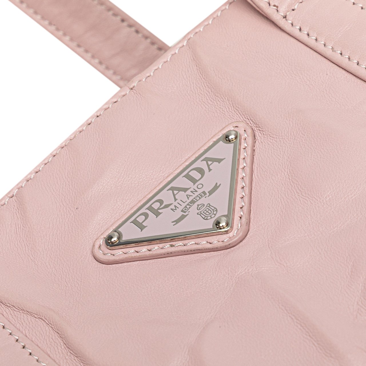 Prada Small Nappa Antique Tote Roze