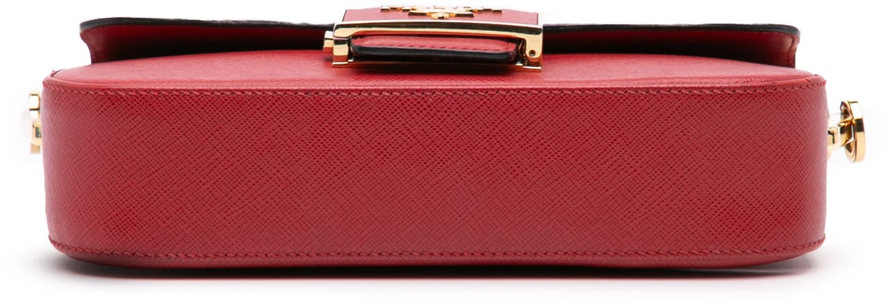 Prada Saffiano Lux Embleme Satchel Rood