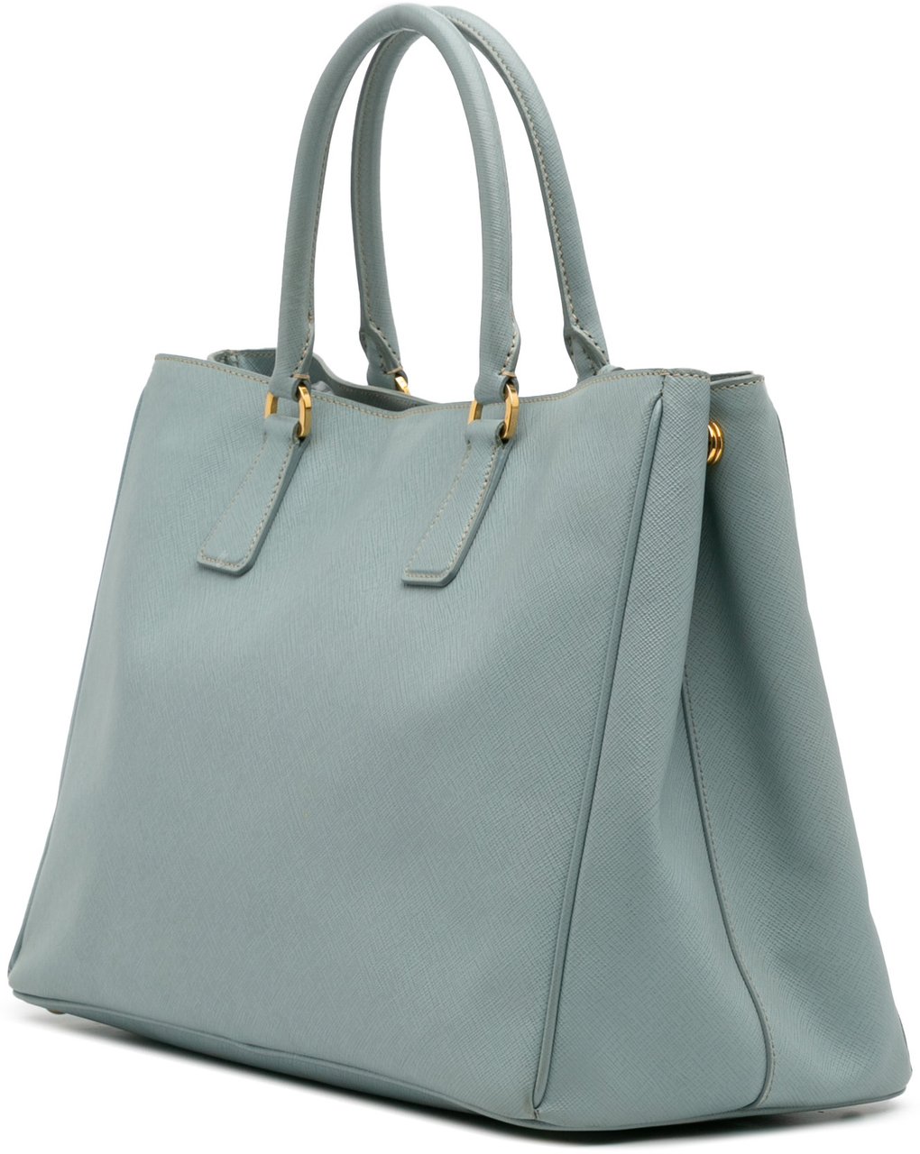 Prada Large Saffiano Lux Galleria Tote Blauw