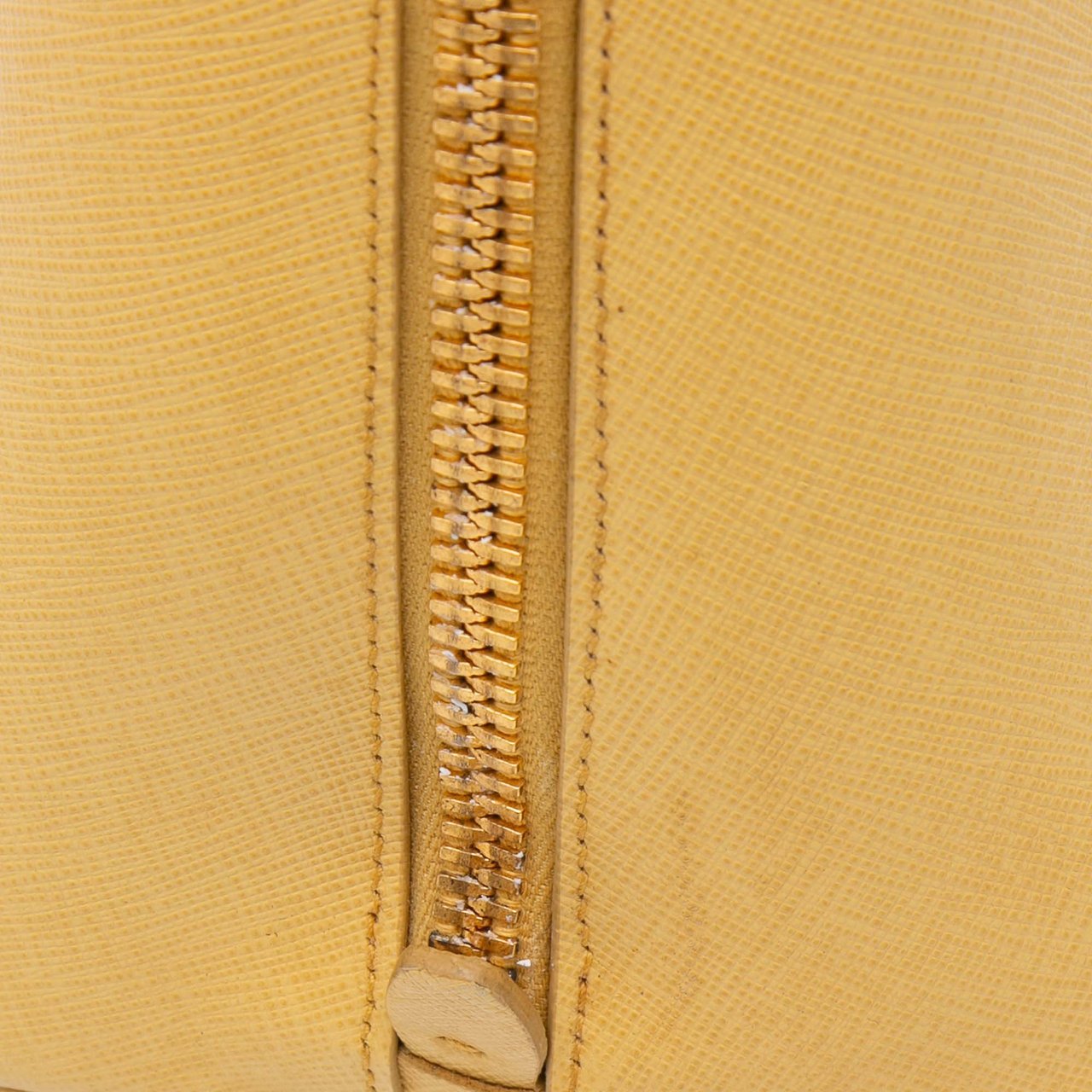 Prada Medium Bicolor Saffiano Lux Promenade Satchel Geel