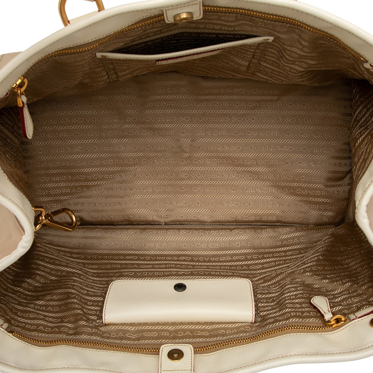 Prada Canvas Canapa Tote Bruin