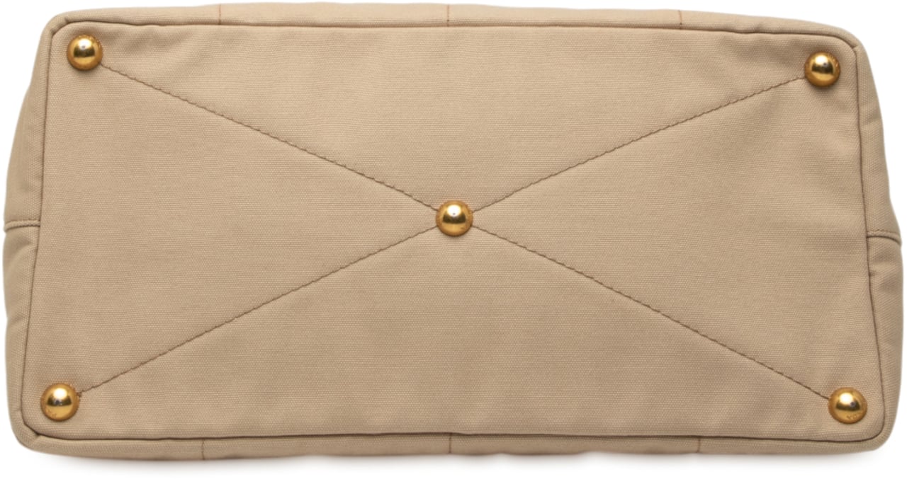 Prada Canvas Canapa Tote Bruin