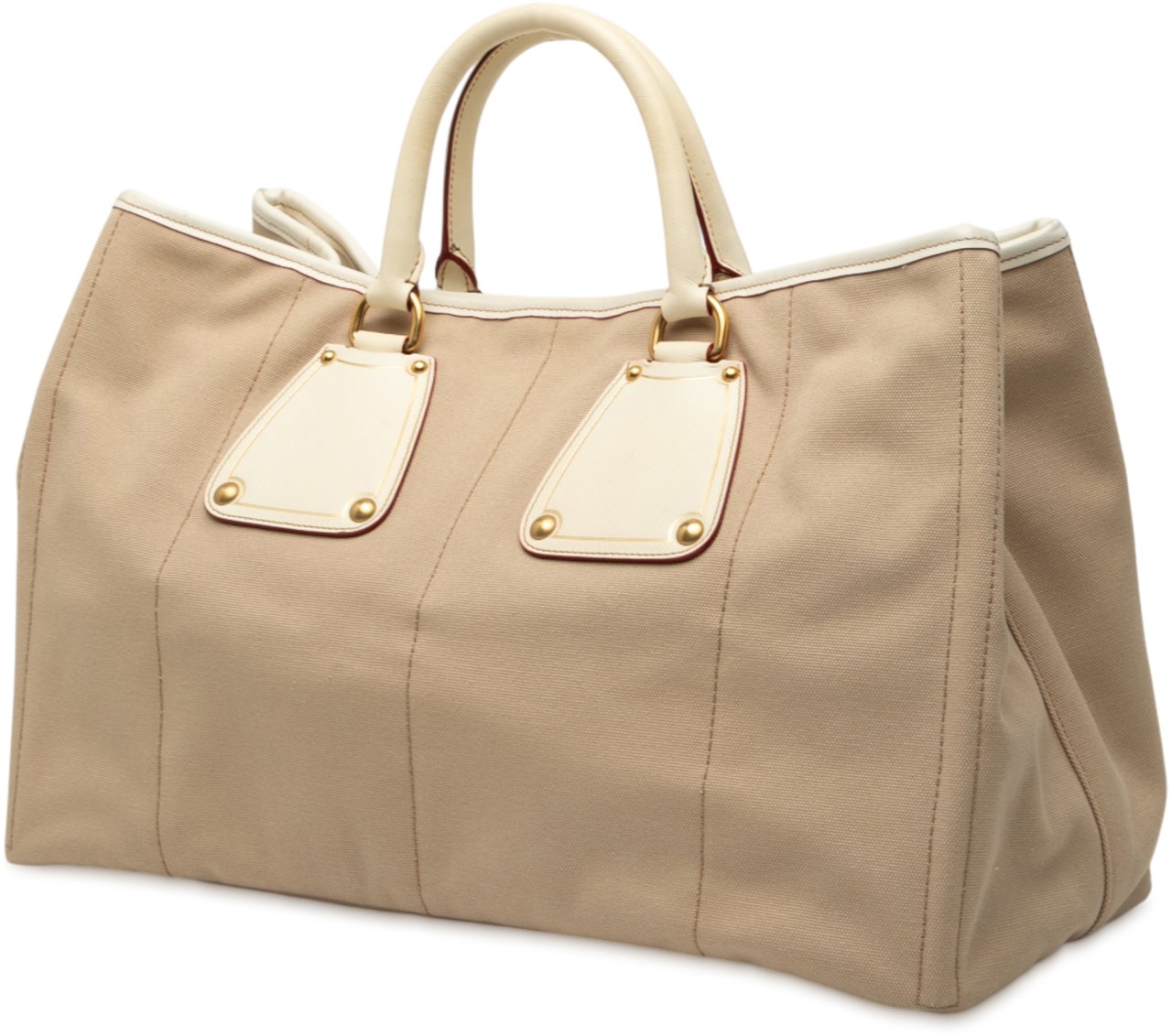 Prada Canvas Canapa Tote Bruin