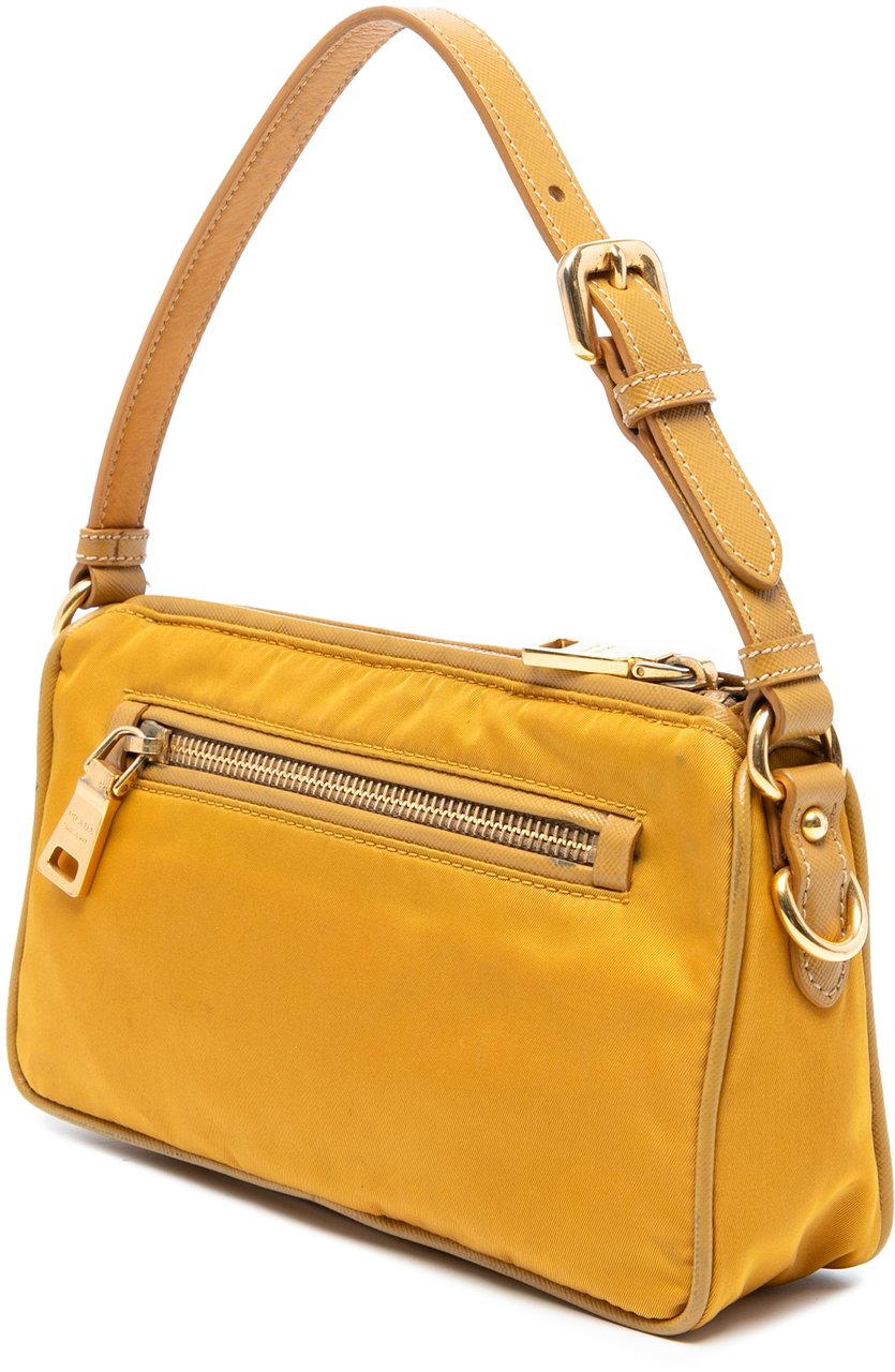 Prada Tessuto Shoulder Bag Geel