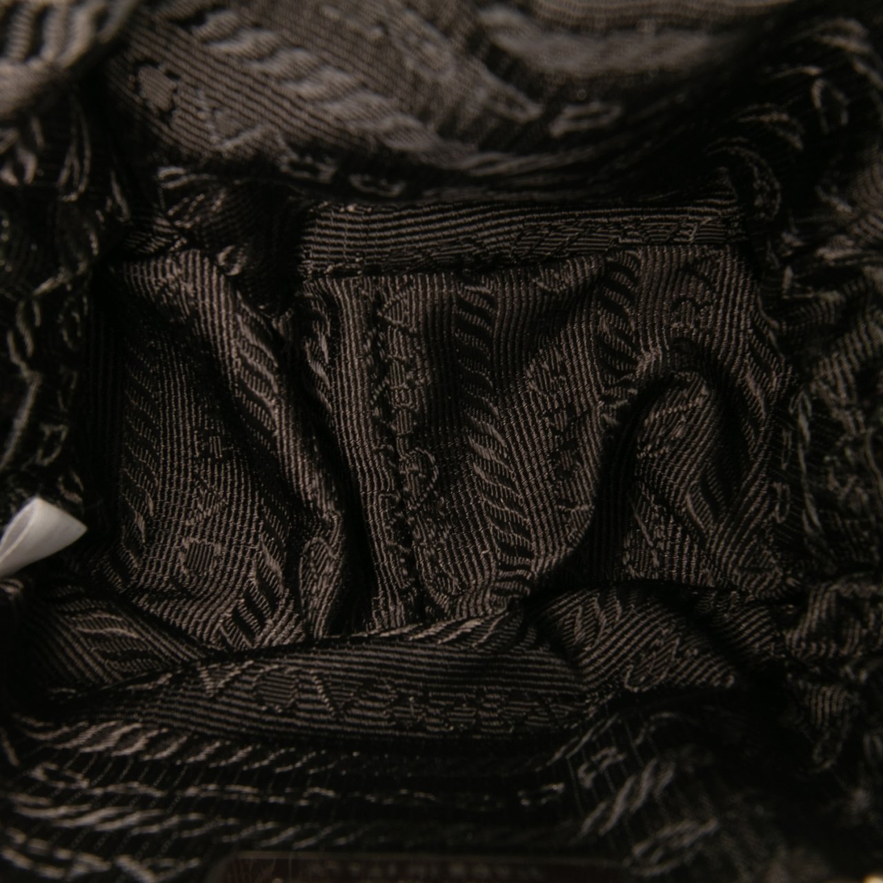 Prada Mini Metallic Saffiano Top Handle Bag Charm Grijs