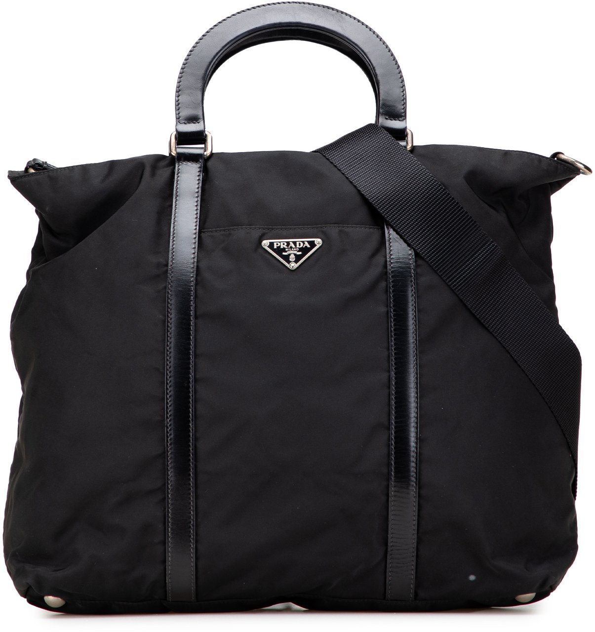 Prada Tessuto Convertible Tote Zwart
