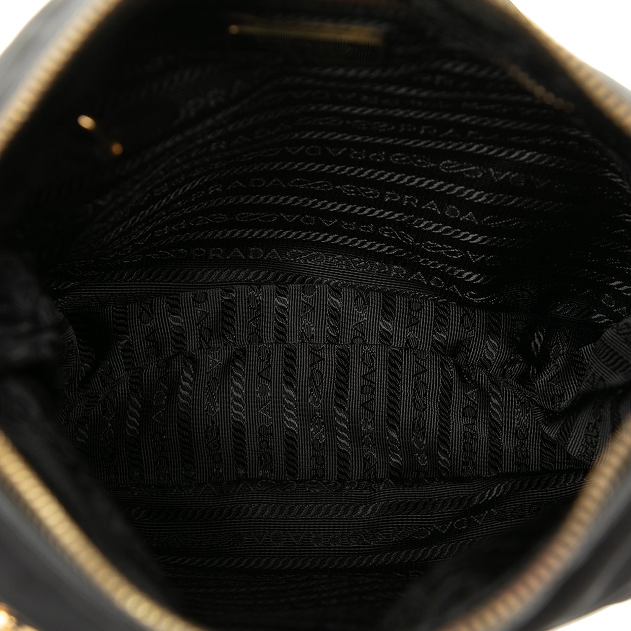 Prada Tessuto Zip Top Crossbody Zwart