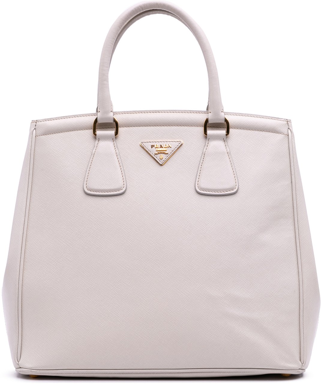 Prada Saffiano Lux Parabole Tote Wit
