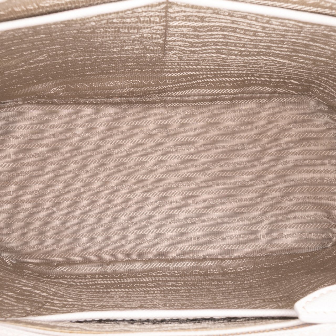 Prada Saffiano Lux Parabole Tote Wit