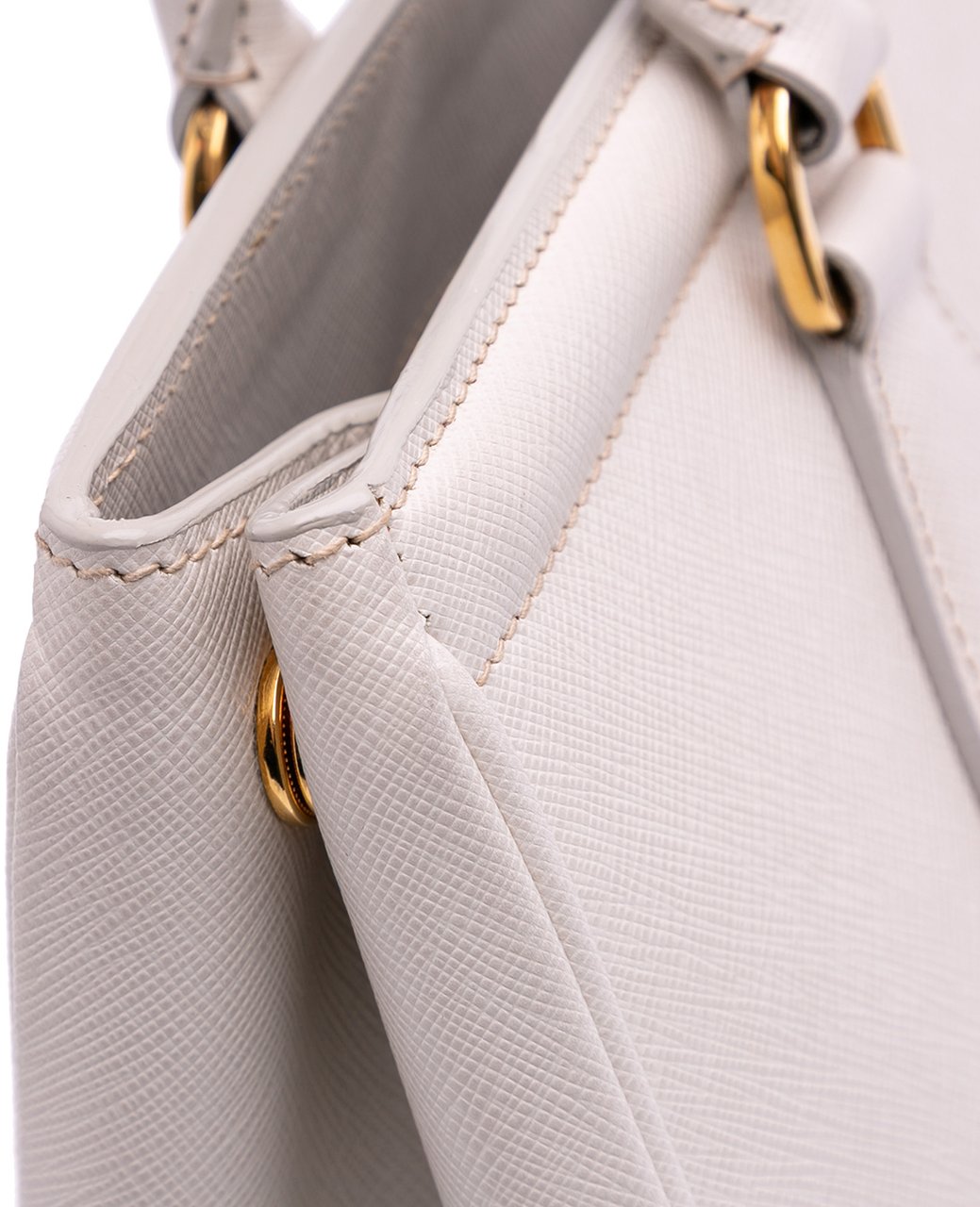 Prada Saffiano Lux Parabole Tote Wit