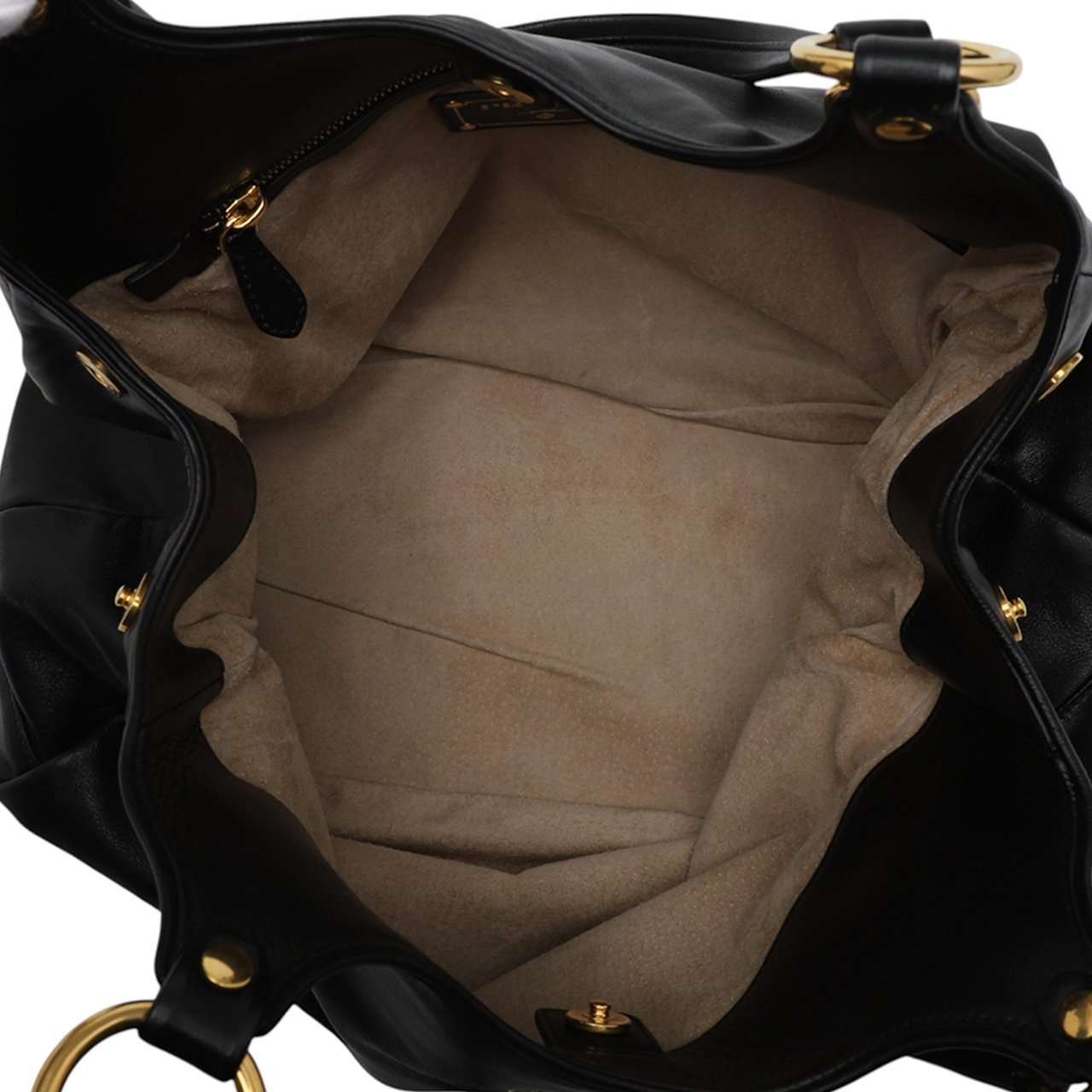 Prada Soft Calf Tote Zwart