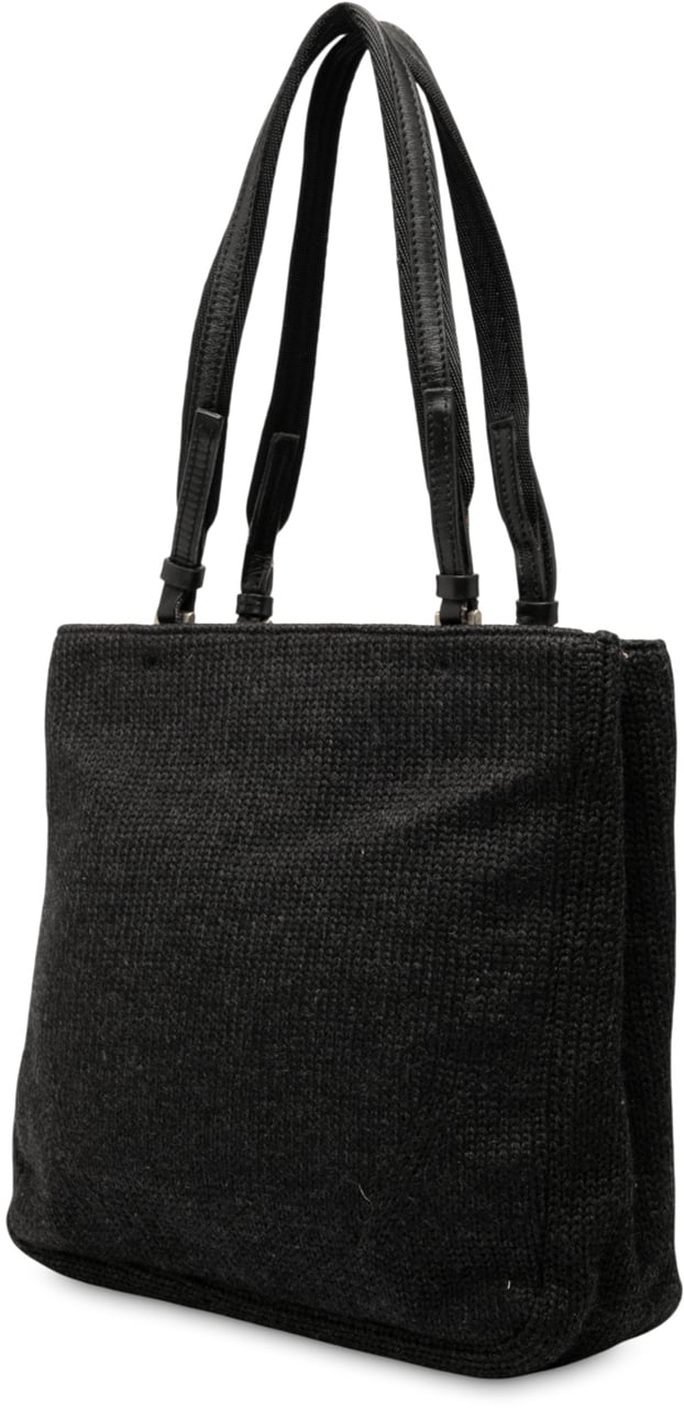 Prada Wool Tote Zwart