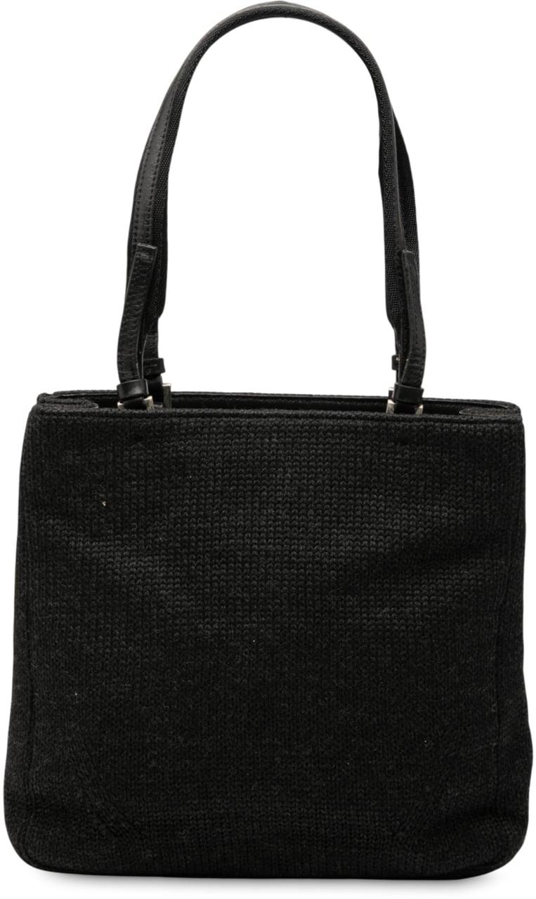 Prada Wool Tote Zwart