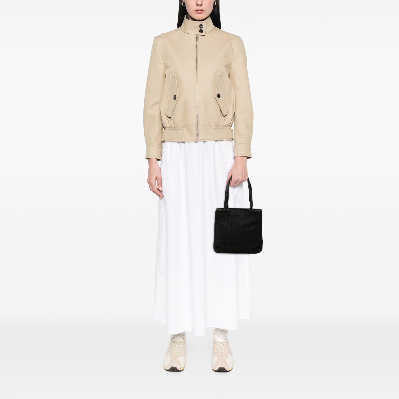 Prada Wool Tote Zwart