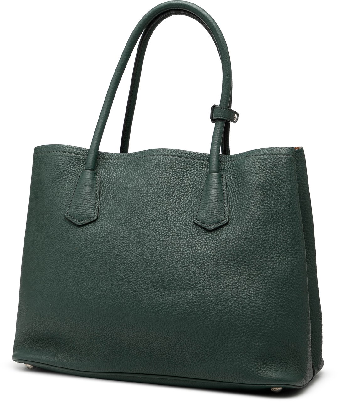 Prada Vitello Daino Double Handle Tote Groen
