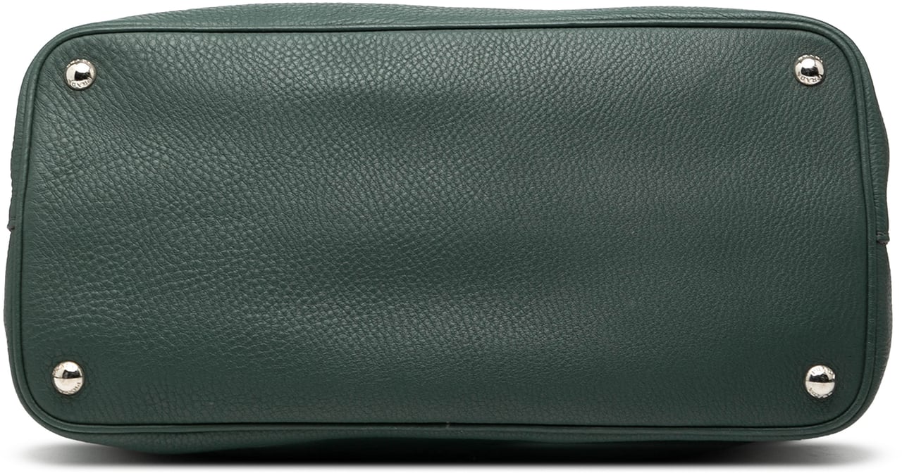 Prada Vitello Daino Double Handle Tote Groen