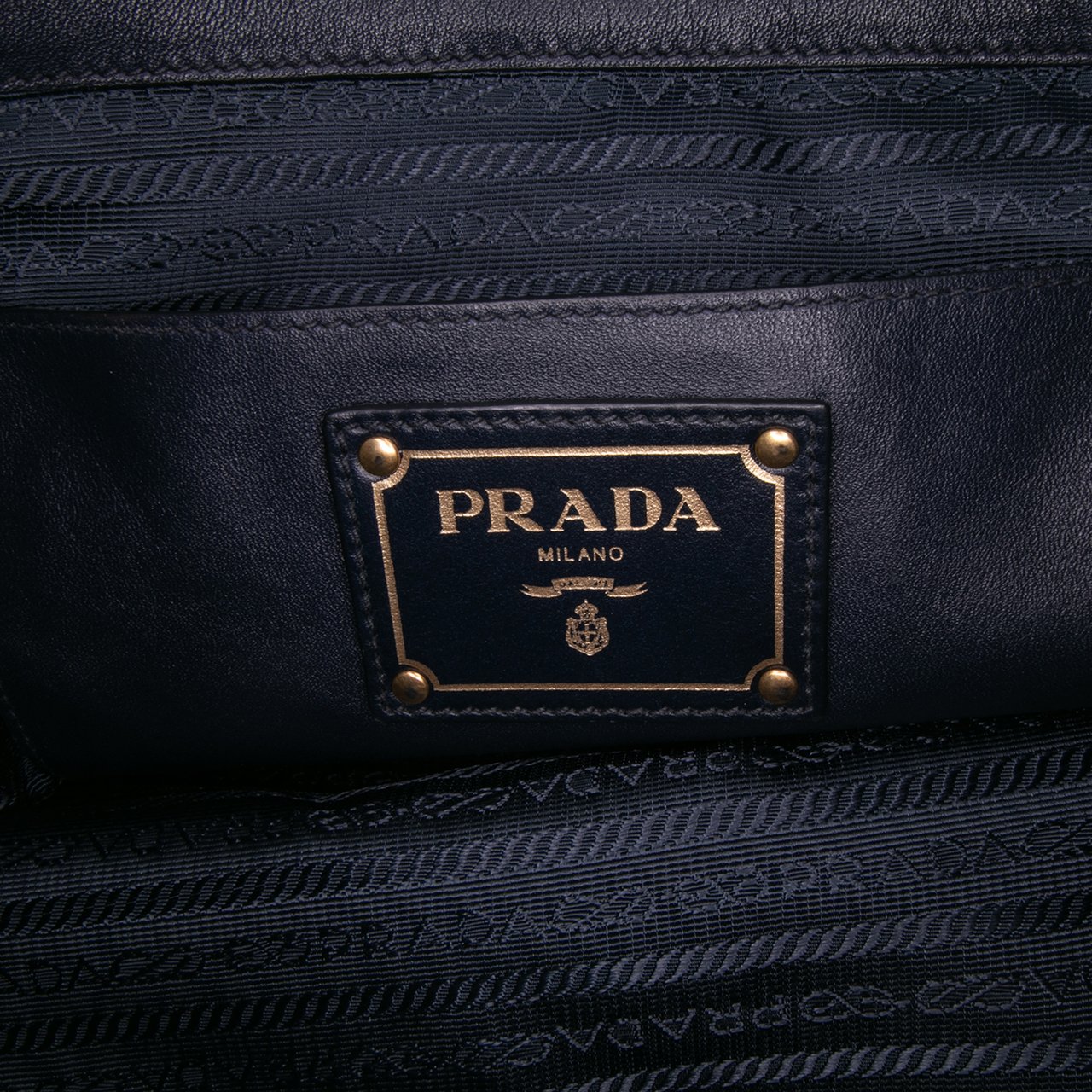 Prada Soft Calf Open Convertible Tote Blauw