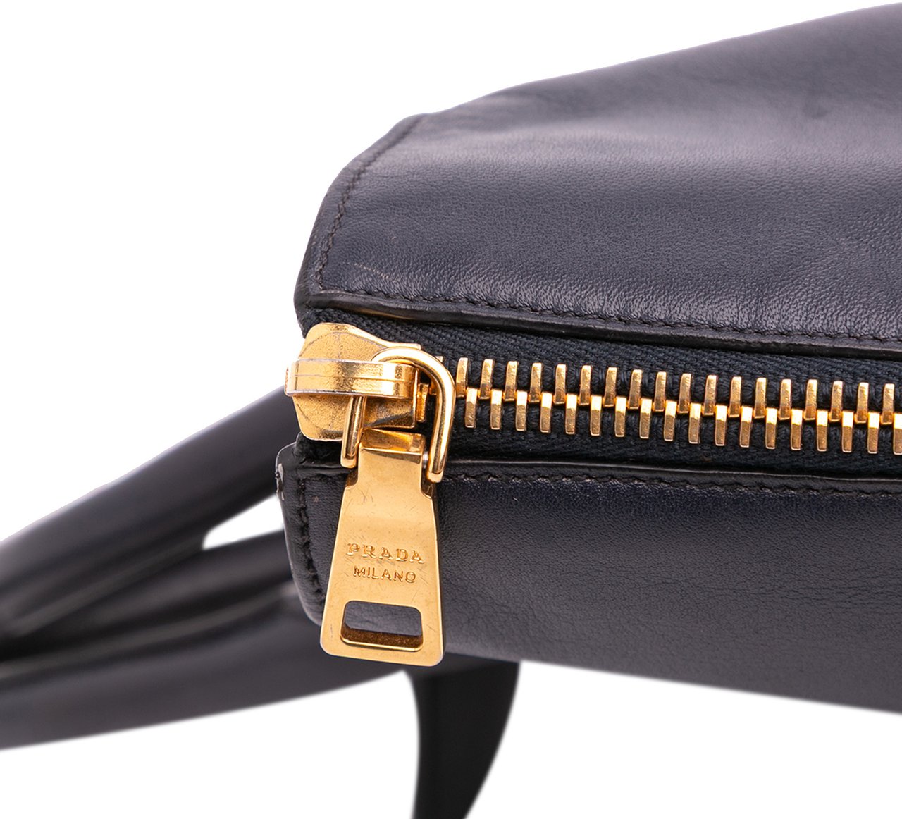 Prada Soft Calf Open Convertible Tote Blauw