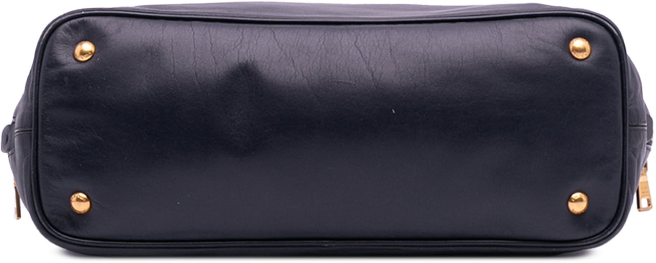 Prada Soft Calf Open Convertible Tote Blauw