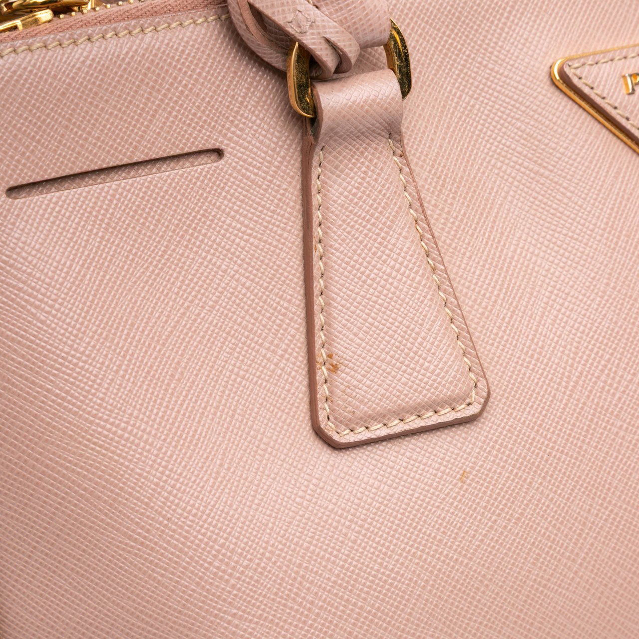 Prada Large Saffiano Lux Galleria Double Zip Satchel Roze