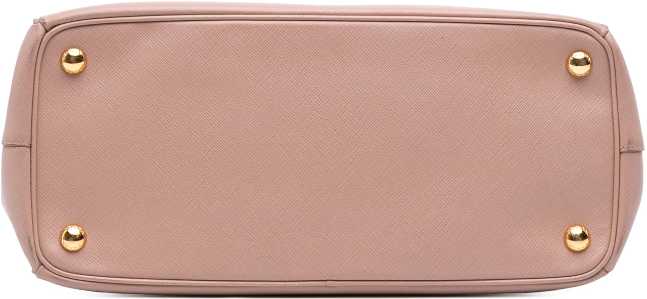Prada Large Saffiano Lux Galleria Double Zip Satchel Roze