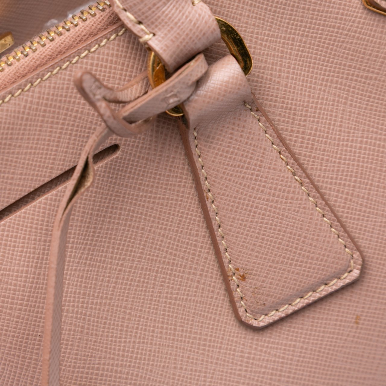 Prada Large Saffiano Lux Galleria Double Zip Satchel Roze