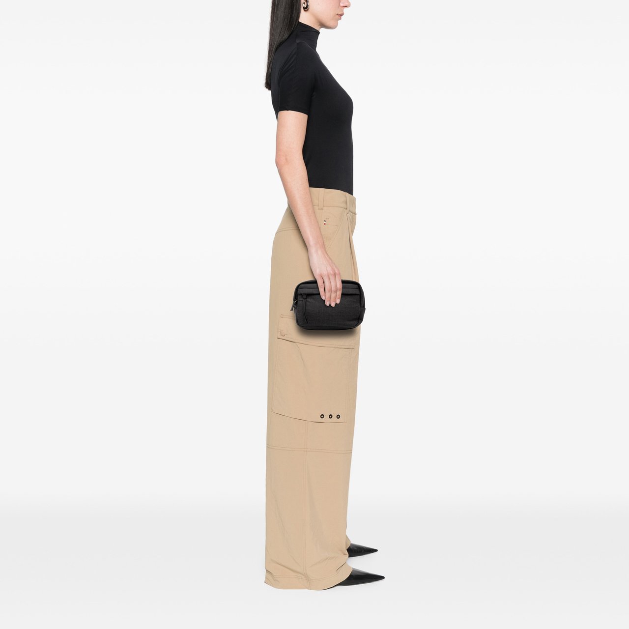 Prada Polyester Pouch Grijs