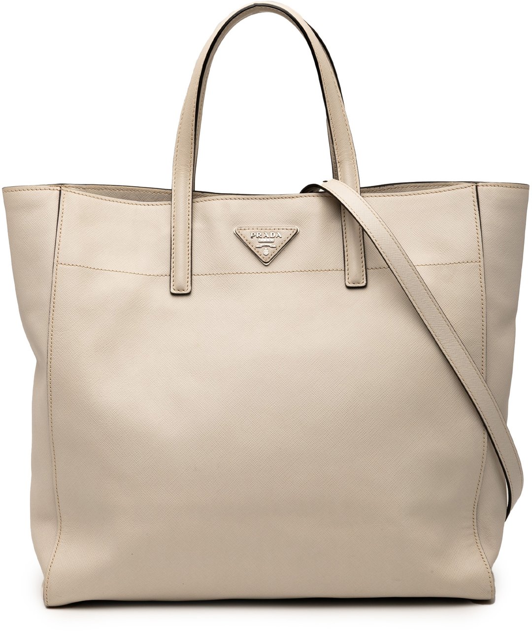 Prada Saffiano Soft Shopping Tote Bruin