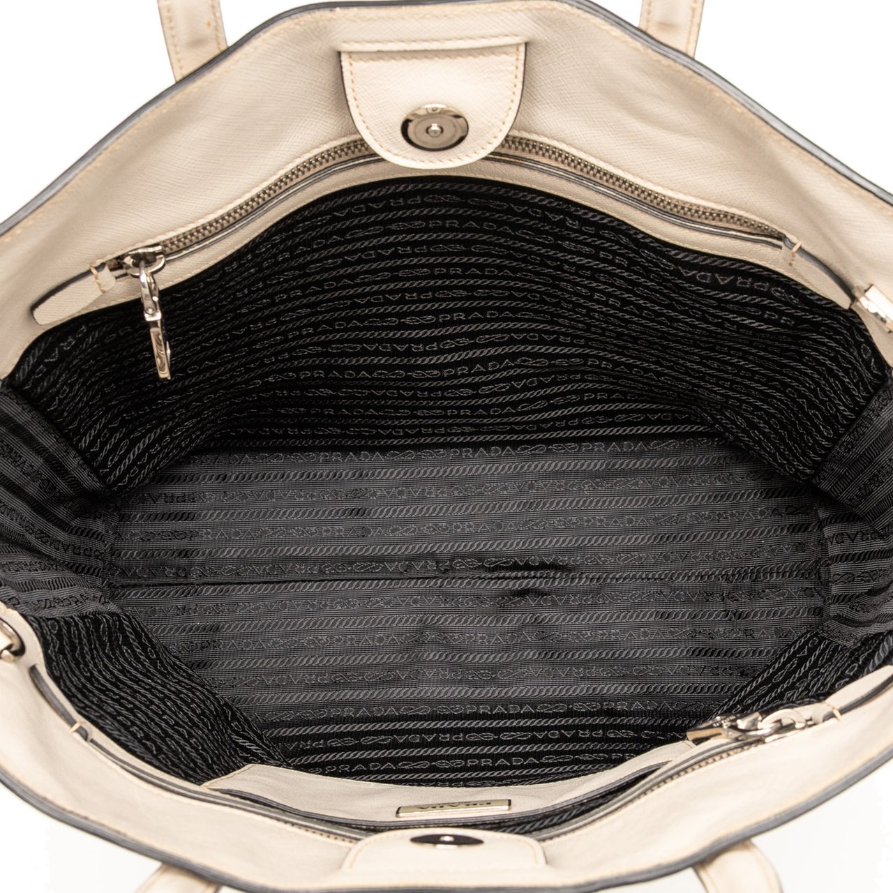 Prada Saffiano Soft Shopping Tote Bruin