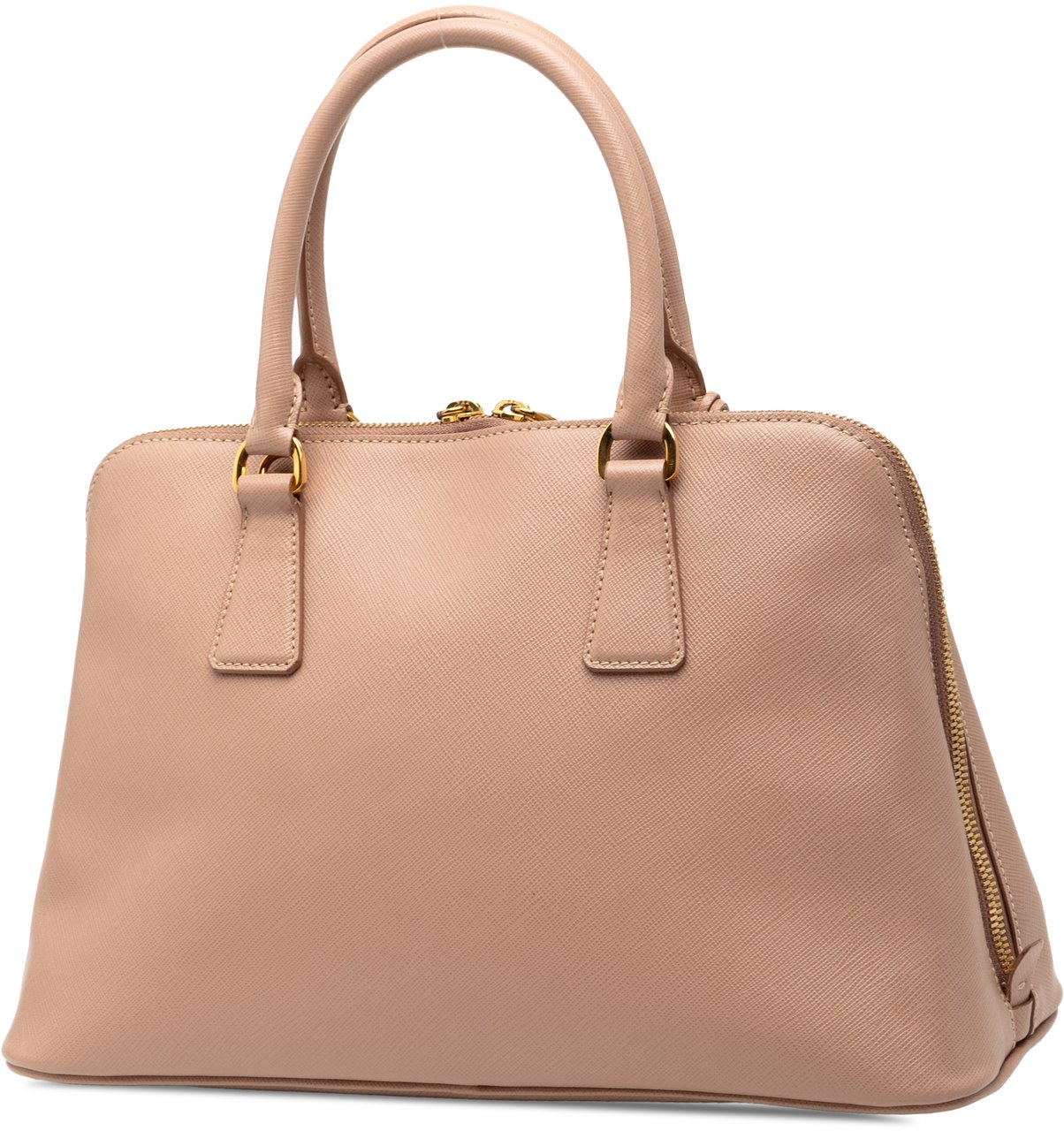 Prada Medium Saffiano Lux Promenade Satchel Bruin
