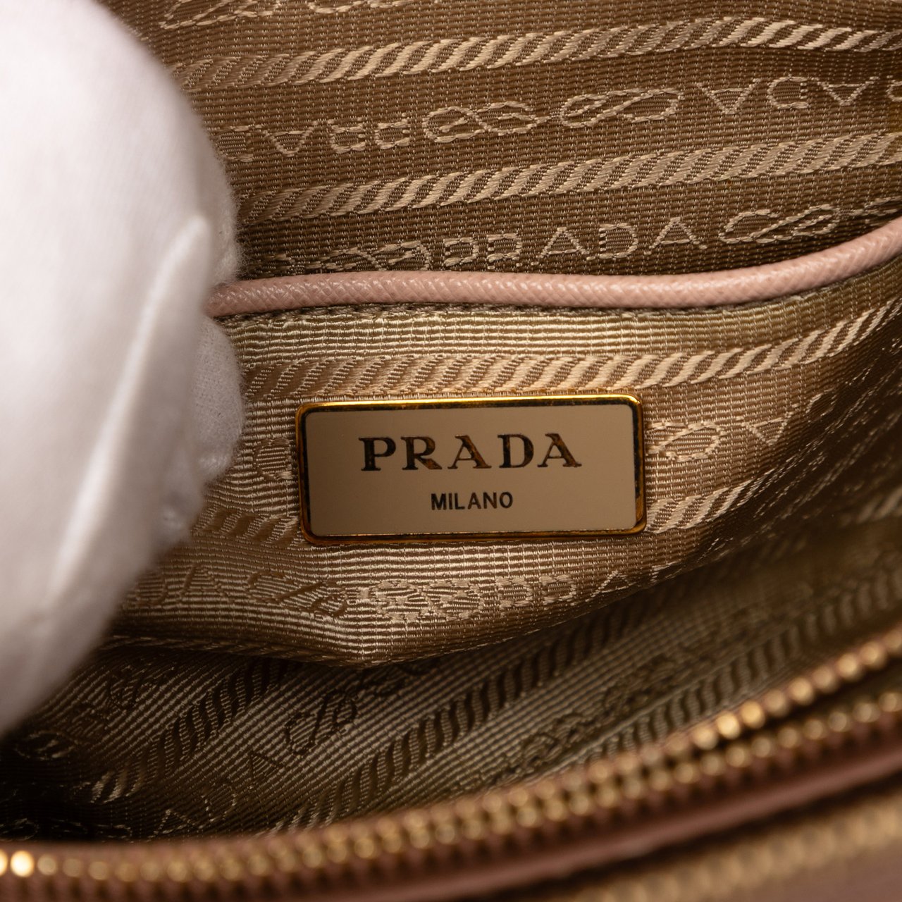 Prada Medium Saffiano Lux Promenade Satchel Bruin