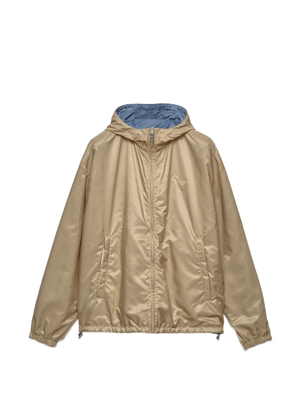 Prada Reversible Beige/Blue Sporty Zip Jacket Neutraal