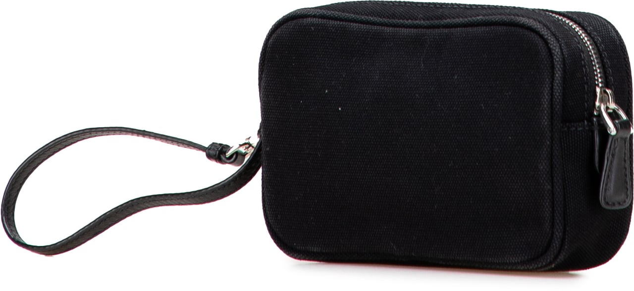 Prada Canvas Canapa Pouch Zwart