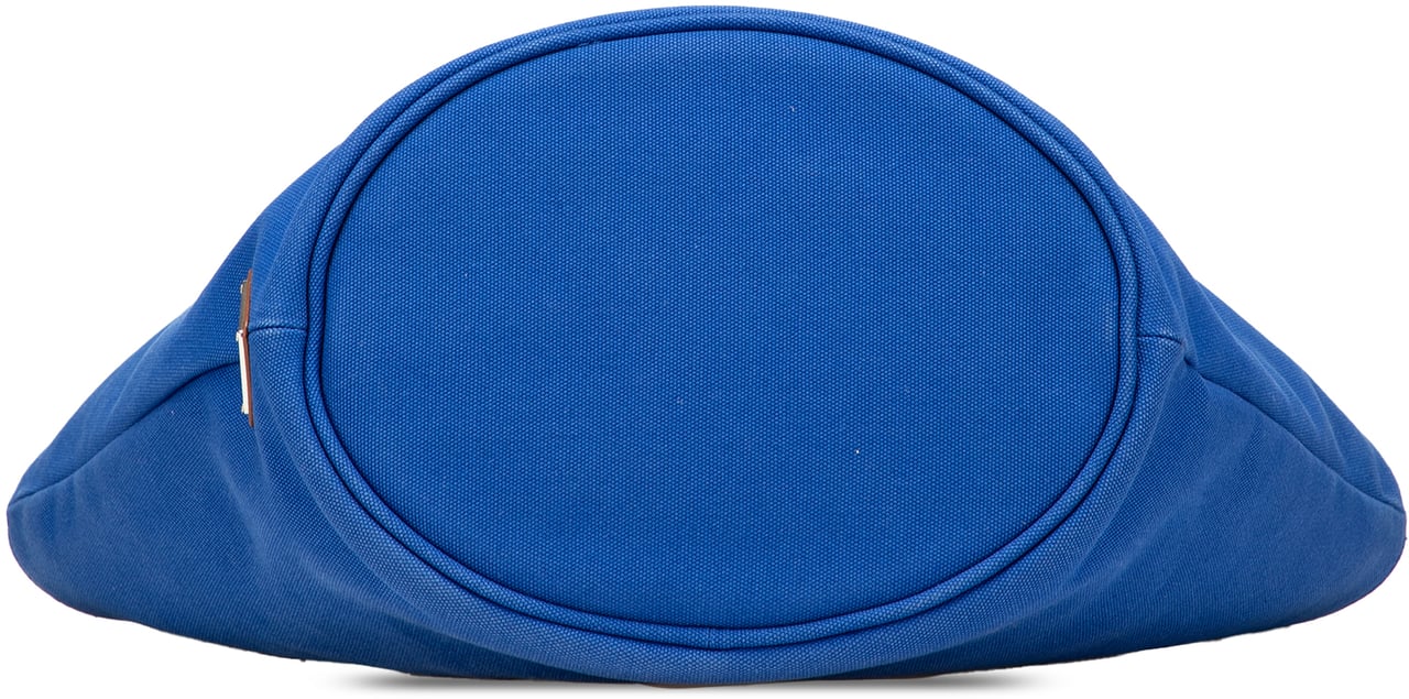 Prada Medium Canvas Canapa Logo Convertible Shopping Tote Blauw