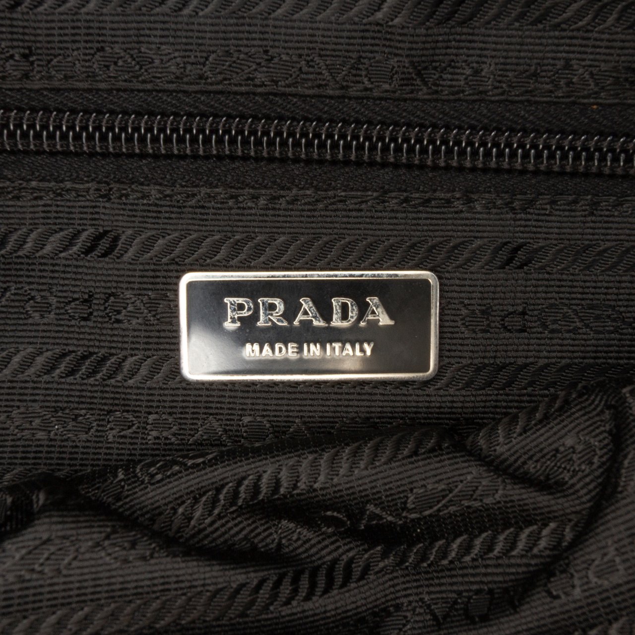 Prada Tessuto Braided Tote Zwart