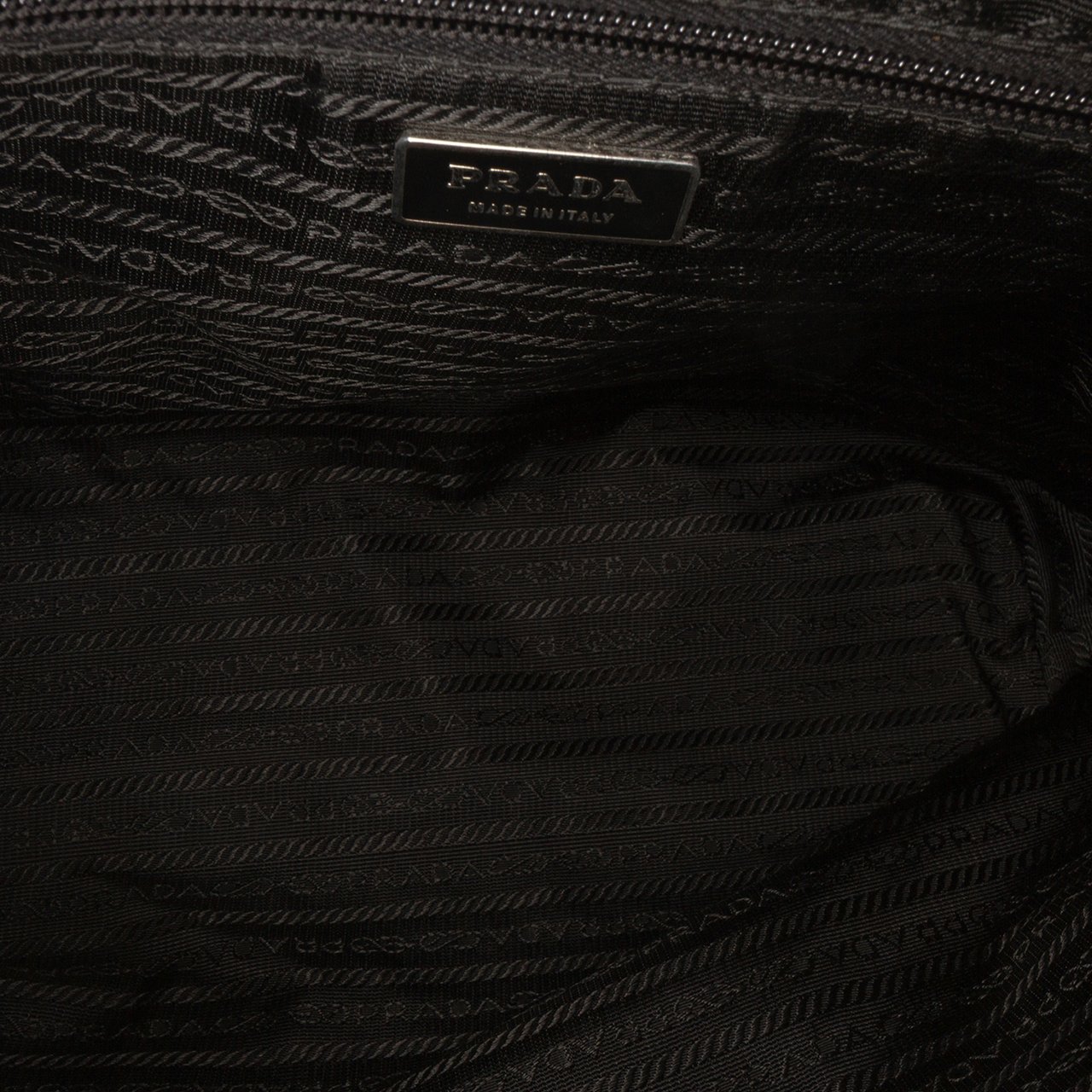 Prada Tessuto Braided Tote Zwart